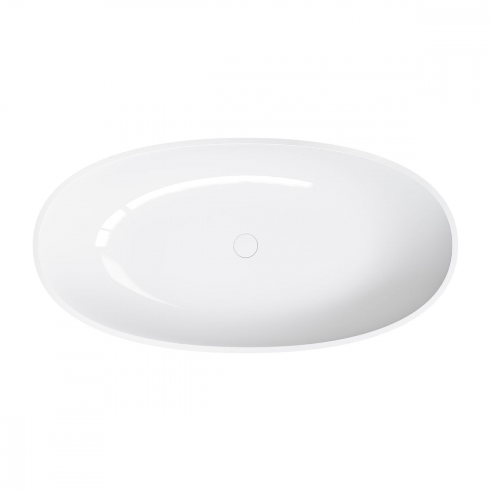 Omnires Shell M+ cadă freestanding 148x75 cm ovală alb SHELL148WWBP [4]