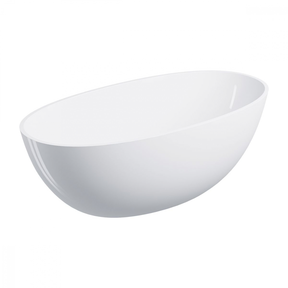 Omnires Shell M+ cadă freestanding 148x75 cm ovală alb SHELL148WWBP [1]