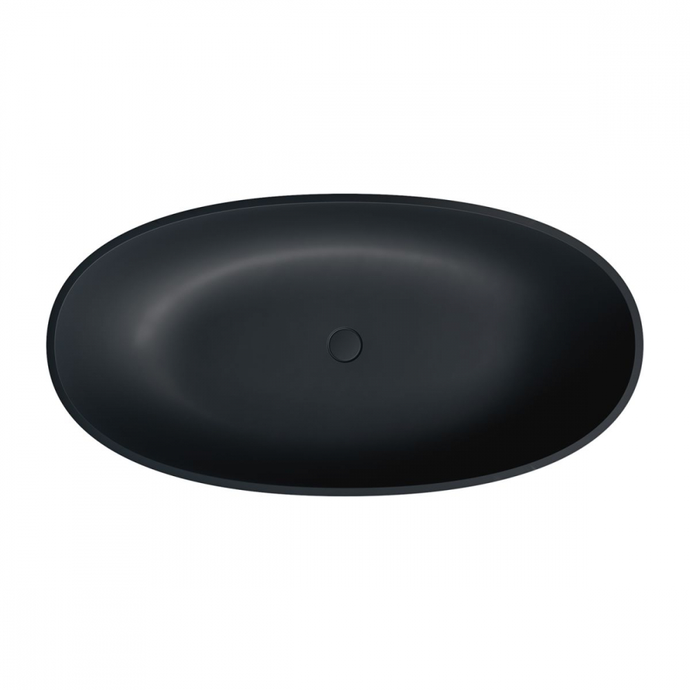 Omnires Shell M+ cadă freestanding 148x75 cm ovală negru SHELL148WWBLV [4]
