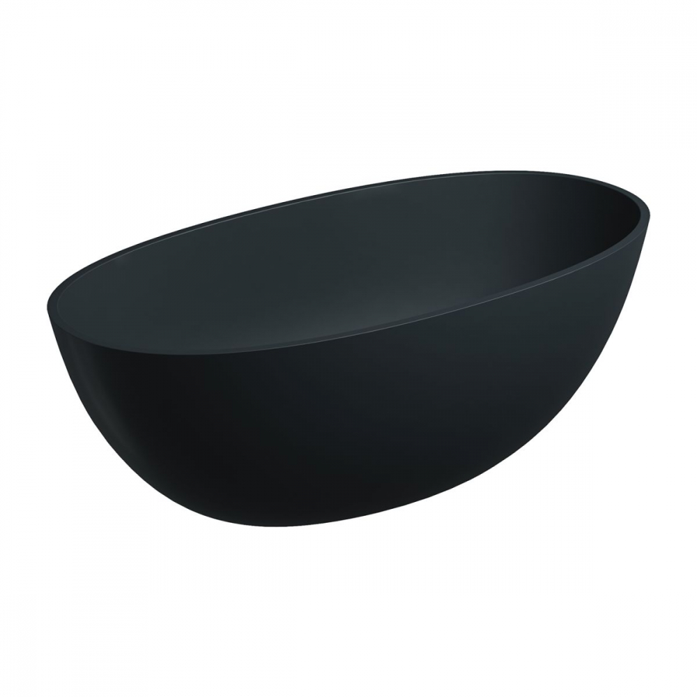 Omnires Shell M+ cadă freestanding 148x75 cm ovală negru SHELL148WWBLV [1]
