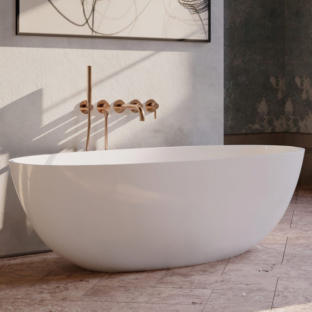 Omnires Shell M+ cadă freestanding 175x78 cm ovală alb SHELL175WWBP [5]