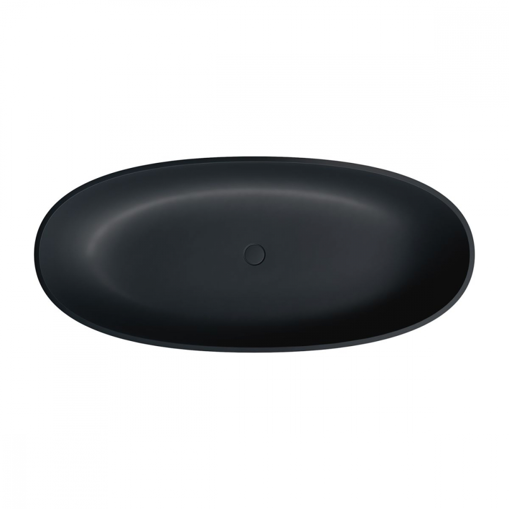 Omnires Shell M+ cadă freestanding 175x78 cm ovală negru SHELL175WWBLV [4]