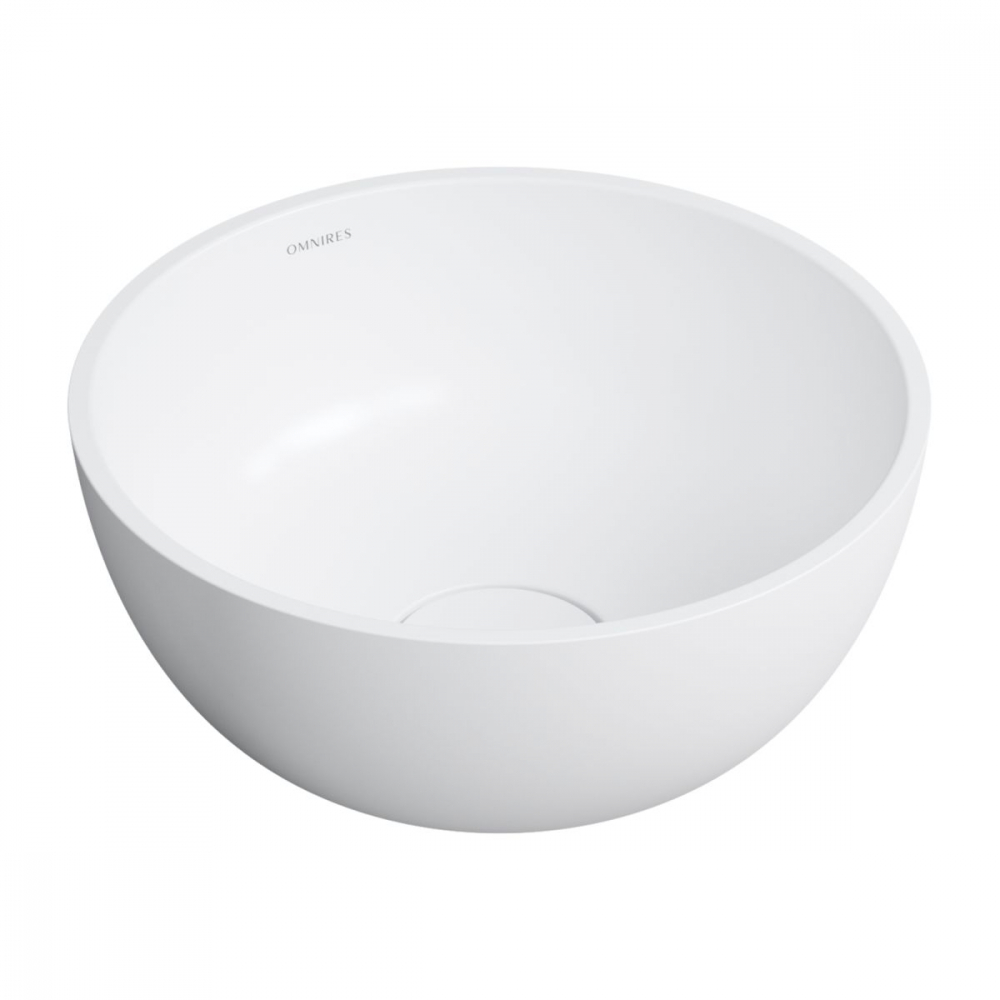 Omnires Shell M+ lavoar 35x35 cm rotund sub blat alb SHELL350UNBM [1]