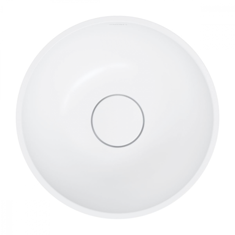 Omnires Shell M+ lavoar 35x35 cm rotund sub blat alb SHELL350UNBM [4]