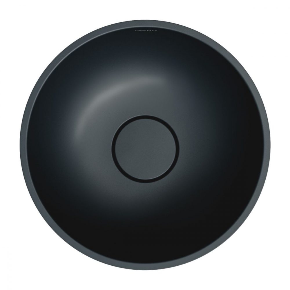Omnires Shell M+ lavoar 35x35 cm rotund sub blat negru SHELL350UNBLV [4]