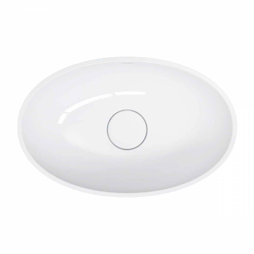 Omnires Shell M+ lavoar 50x32 cm ovale de blat alb SHELL500UNBP [4]