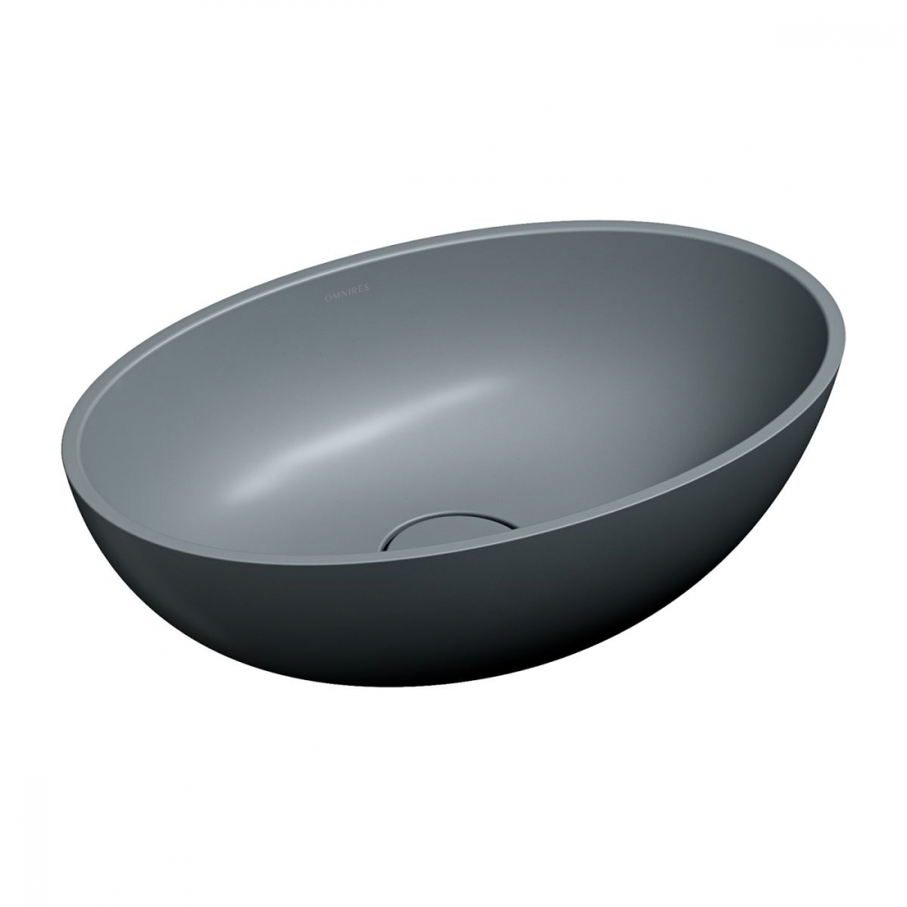 Omnires Shell M+ lavoar 50x32 cm ovale de blat gri/piatră SHELL500UNAG [1]