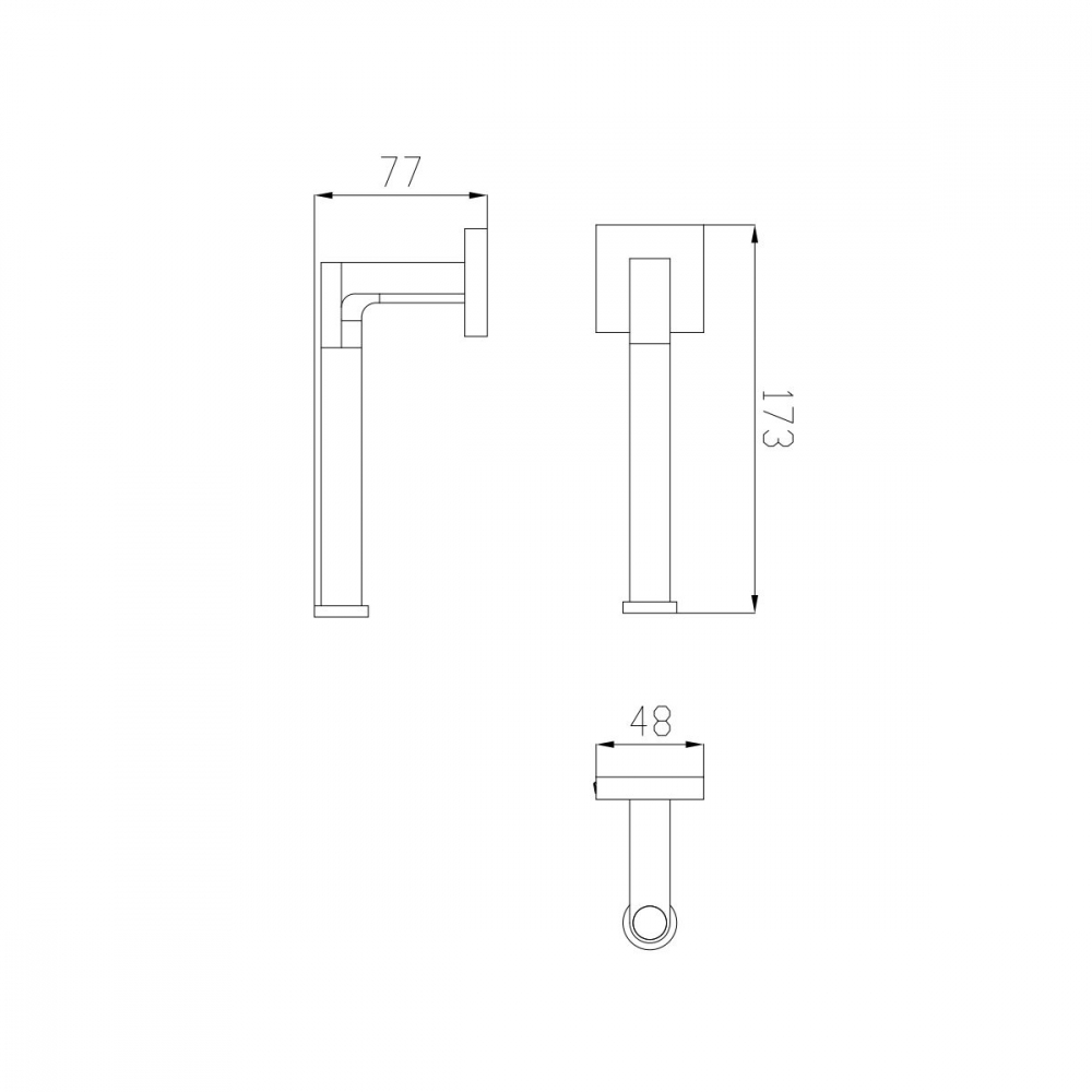Omnires Tyber suport pentru hârtie igienică crom TB50510CR [2]