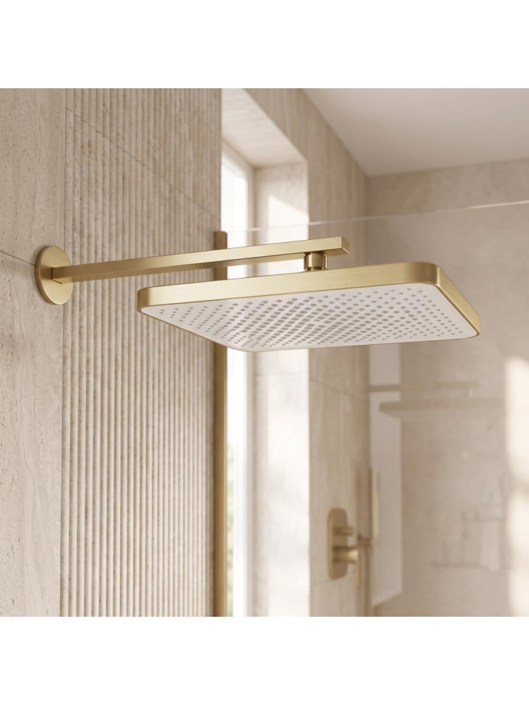 Palarie de dus dreptunghiulara Rea JS-032 auriu periat 380x210 mm ABS [7]