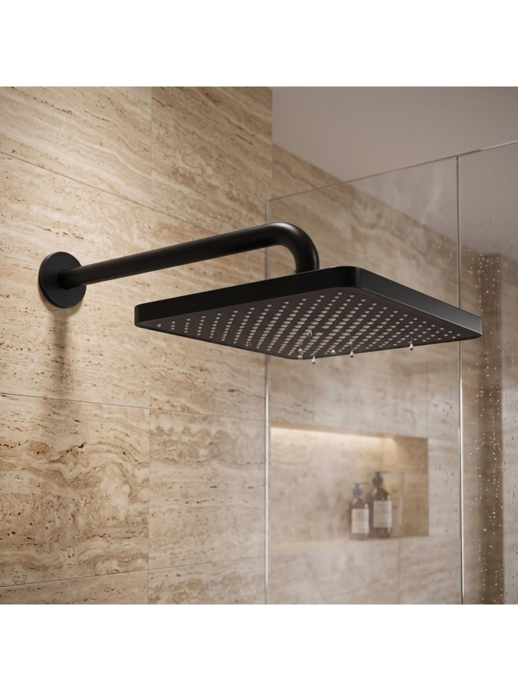 Palarie de dus dreptunghiulara REA JS-032 negru 380x210mm ABS [3]