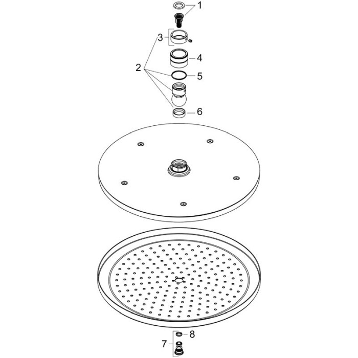 Palarie de dus fix, Hansgrohe, Croma 280, Negru mat [4]