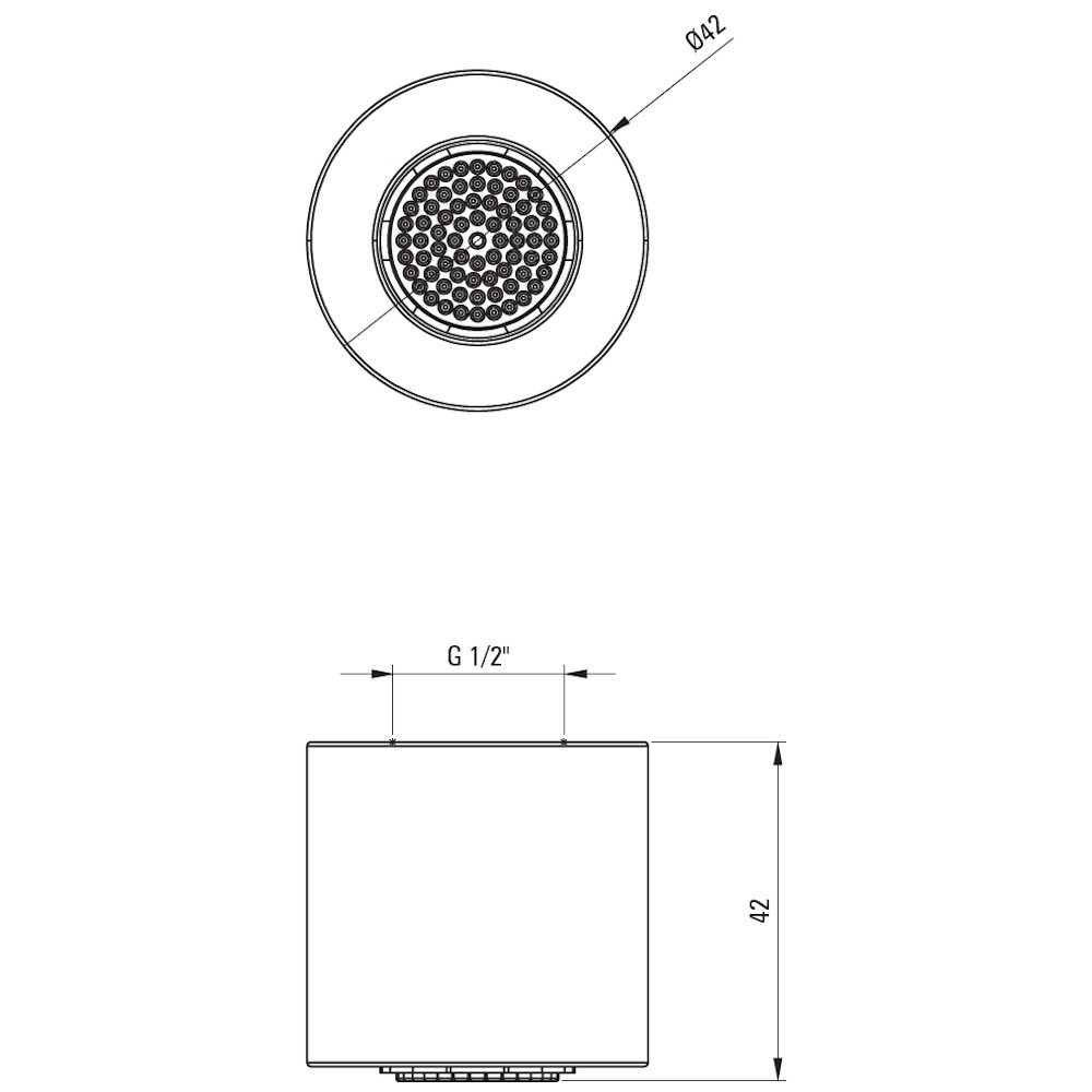 Palarie de dus fixa Deante 4,2 cm auriu [4]