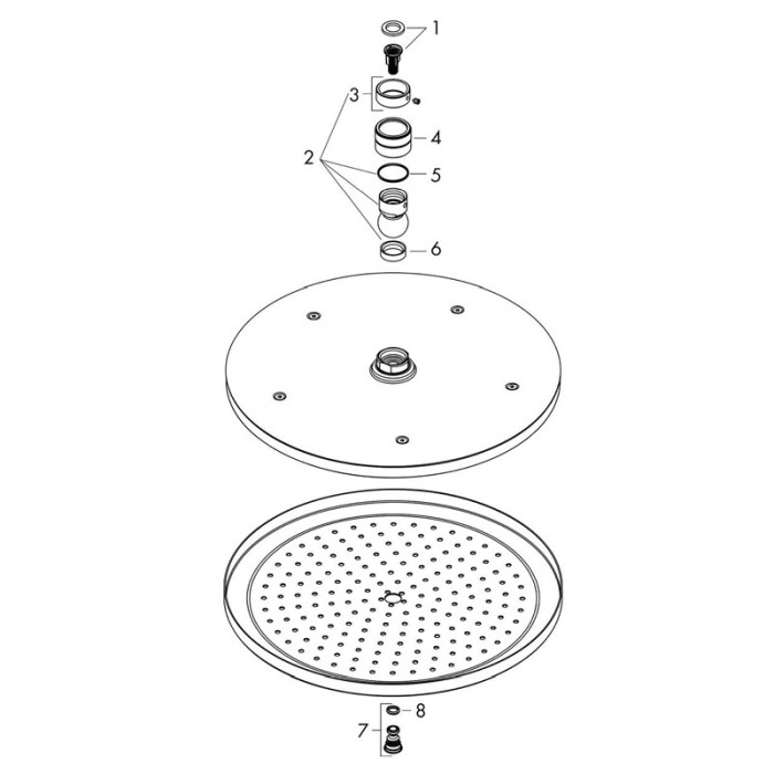 Palarie de dus, Hansgrohe, Croma 280 Air, alb mat [3]