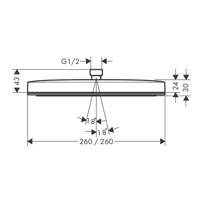Palarie de dus, Hansgrohe, Pulsify E 260, 1 jet, crom [2]