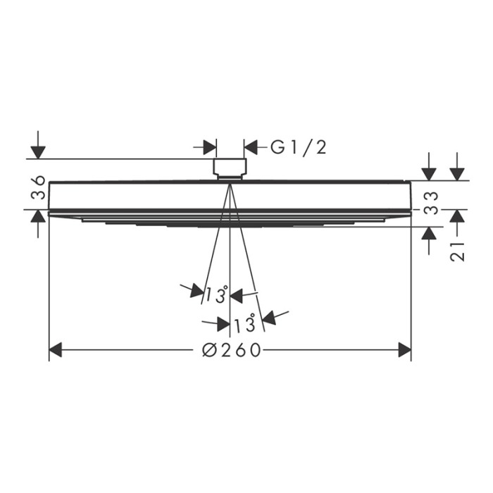 Palarie de dus, Hansgrohe, Pulsify S 260, 1 jet, crom [2]