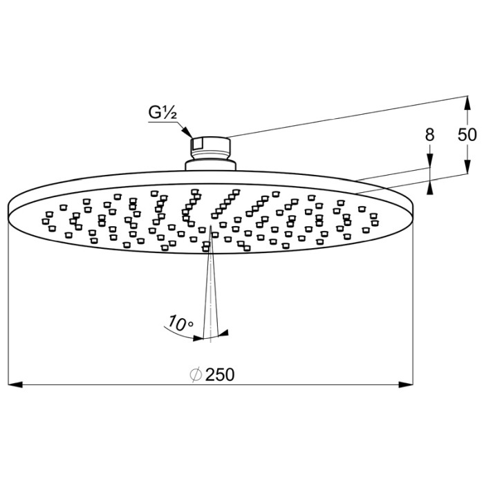 Palarie de dus, Kludi, A-QA, rotunda, negru mat [2]