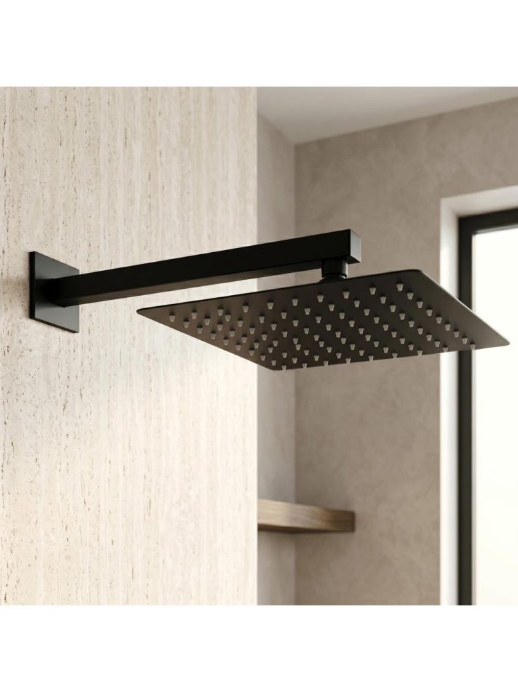Palarie de dus patrata Rea JS-P015B negru 300x300mm inox [2]