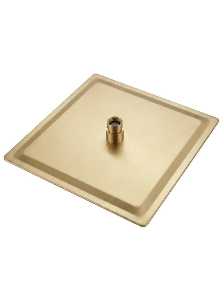 Palarie dus patrata Rea JS-P015BG 30cm auriu periat inox anti-calc [9]