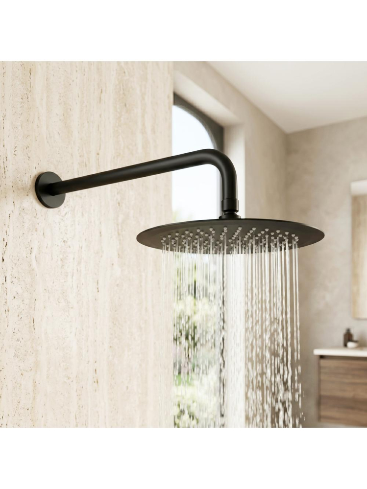 Cap de dus rotund REA JS-P014B negru 250mm inox [3]