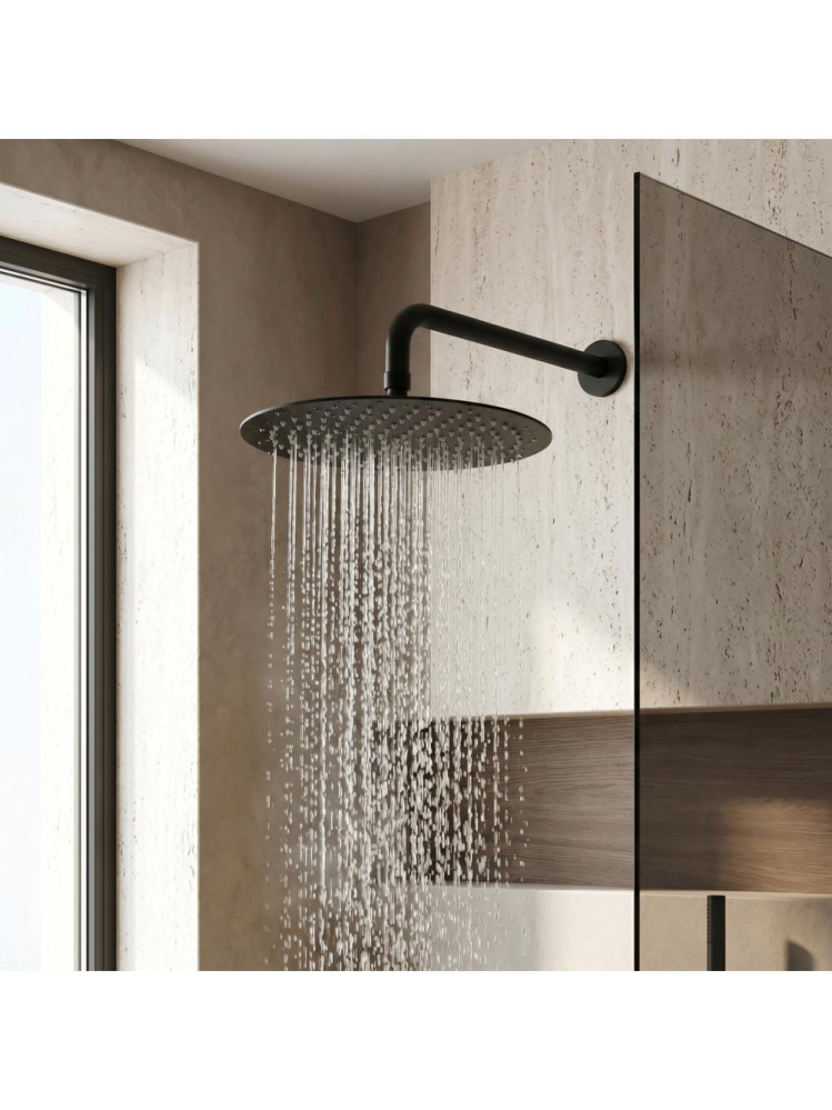 Cap de dus rotund REA JS-P014B negru 300mm inox [3]