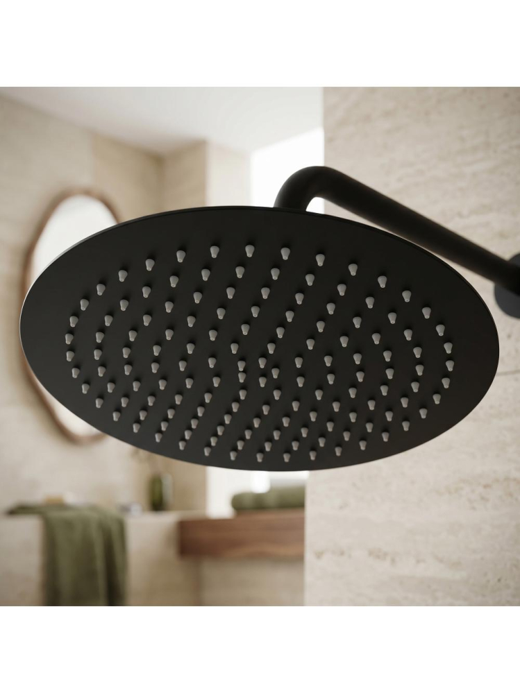 Cap de dus rotund REA JS-P014B negru 300mm inox [10]