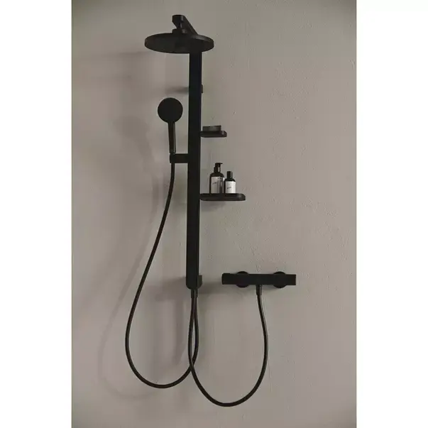 Palarie de dus rotunda din aluminiu Ideal Standard Alu+ negru mat 2 functii [6]