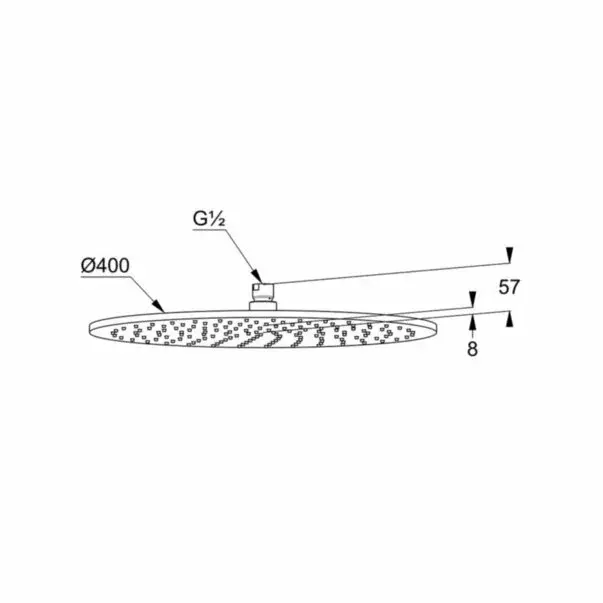 Palarie de dus rotunda Kludi A-QA 400 mm negru mat [2]