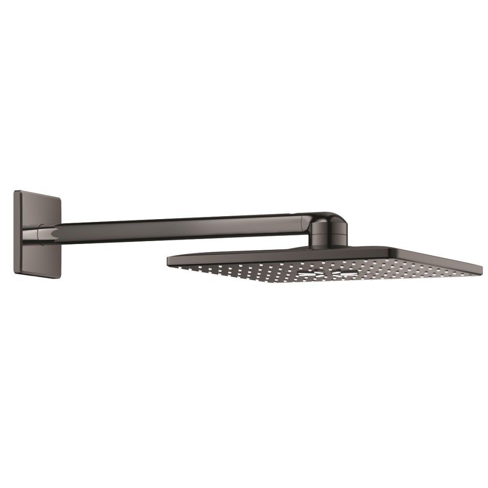 Palarie dus fix Grohe Rainshower 310 SmartActive, 31x31 cm cu brat, montaj pe perete, antracit (hard graphite) [1]