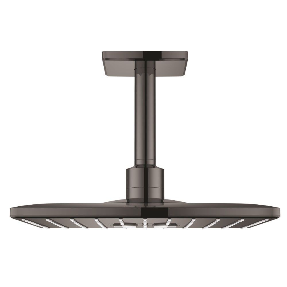 Palarie dus fix Grohe Rainshower 310 SmartActive, 31x31 cm cu brat, montaj pe tavan, antracit (hard graphite) [1]