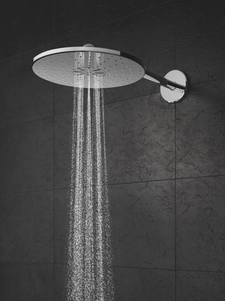 Palarie dus fix Grohe Rainshower 310 SmartActive, Ø31 cm cu brat, montaj pe perete, crom [4]