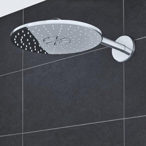 Palarie dus fix Grohe Rainshower 310 SmartActive, Ø31 cm cu brat, montaj pe perete, crom [3]