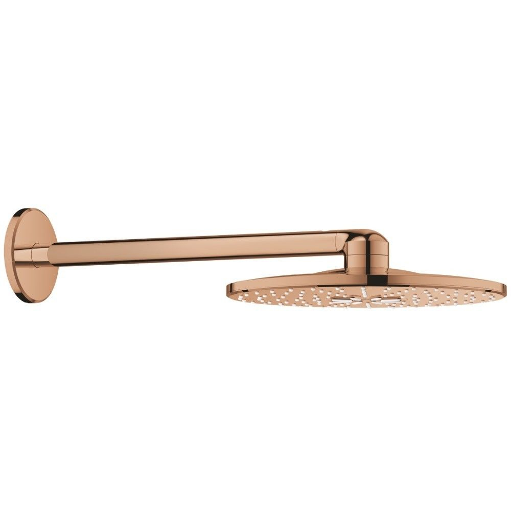 Palarie dus fix Grohe Rainshower 310 SmartActive, Ø31 cm cu brat, montaj pe perete, cupru (warm sunset) [1]