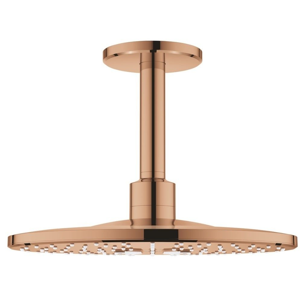 Palarie dus fix Grohe Rainshower 310 SmartActive, Ø31 cm cu brat, montaj pe tavan, cupru (warm sunset) [1]