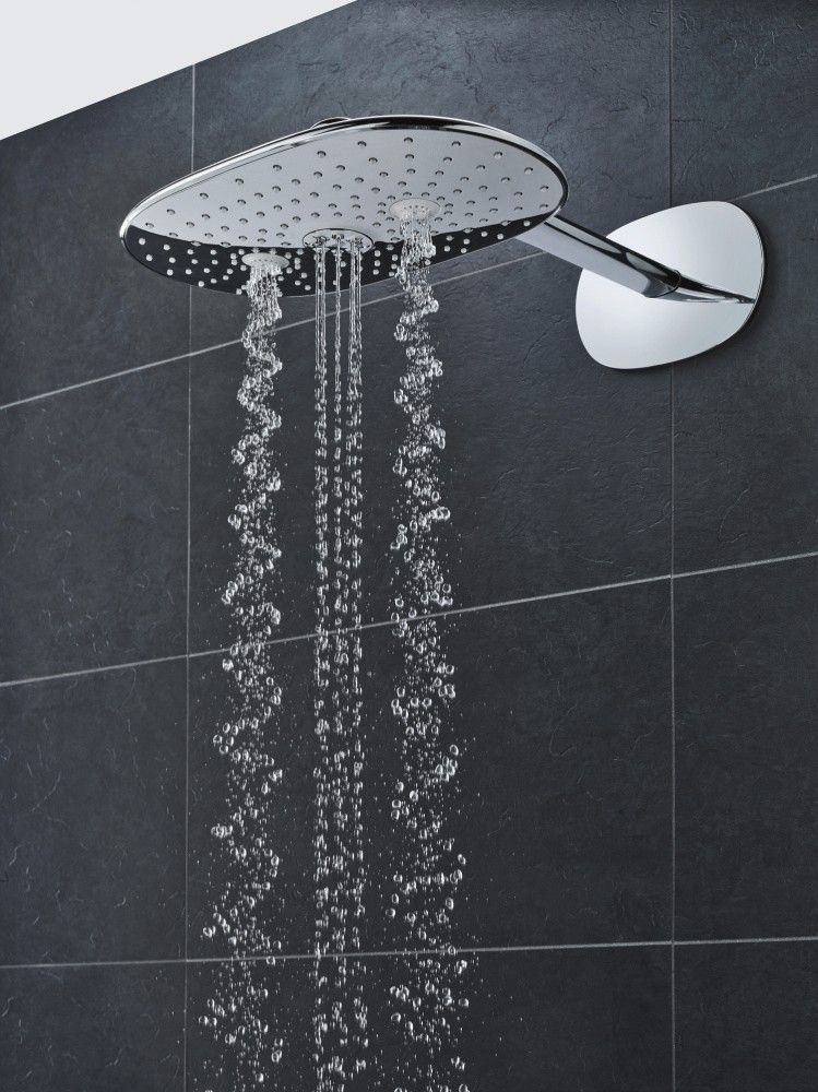 Palarie dus fix Grohe Rainshower 360 Duo, cu brat 36x22 cm, crom [2]