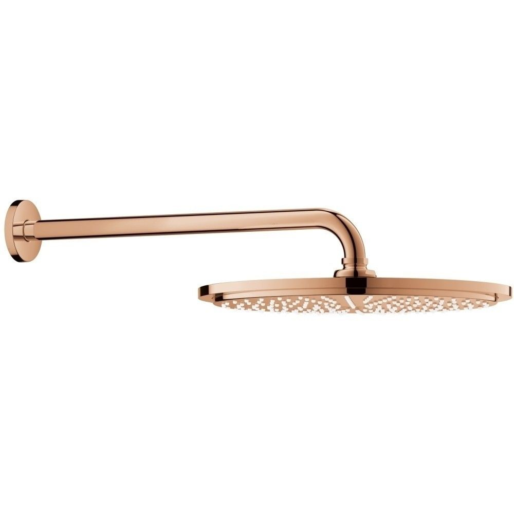 Palarie dus fix Grohe Rainshower Cosmopolitan 310, Ø31 cm cu brat, montaj pe perete, cupru (warm sunset) [1]