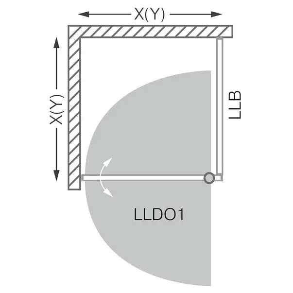 Panou de dus Roth Lega Line lateral 90 cm [2]