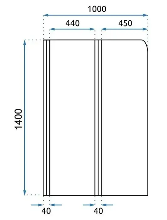 Panou pentru cada pliabil Agat-2 Auriu Periat 100cm, Rea [2]