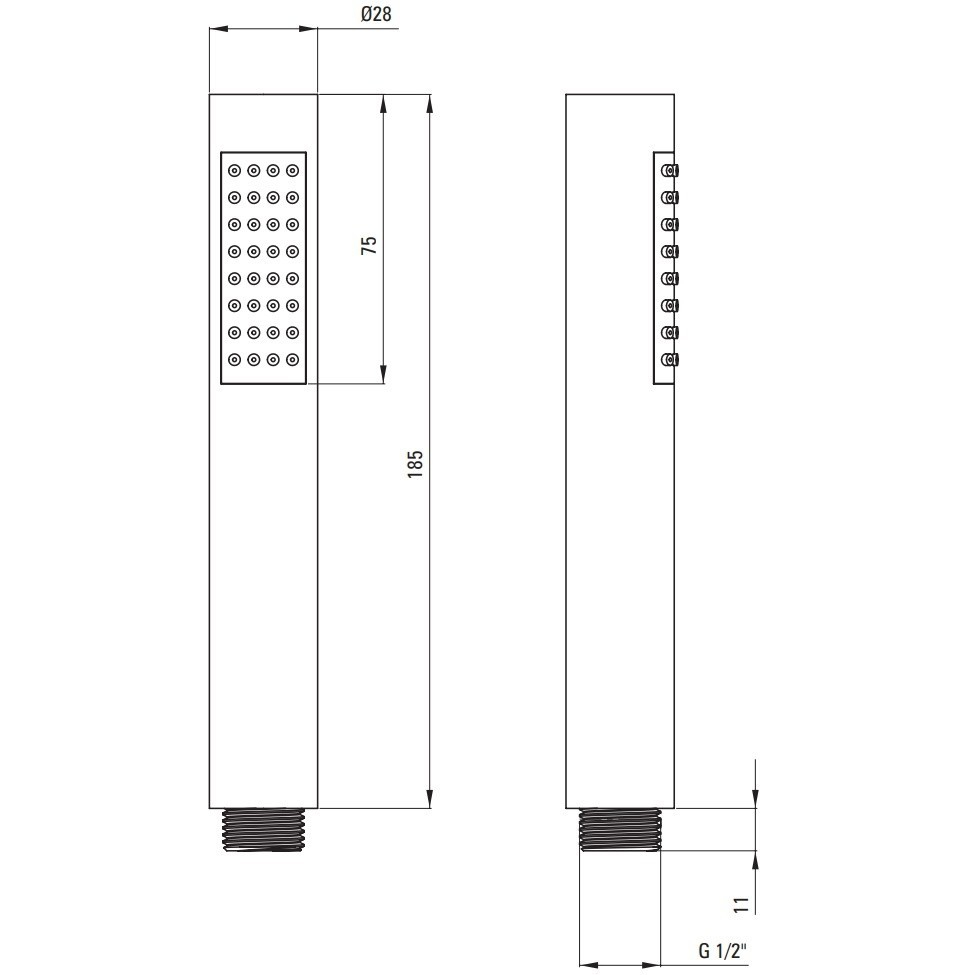 Para de dus Deante Round negru [4]