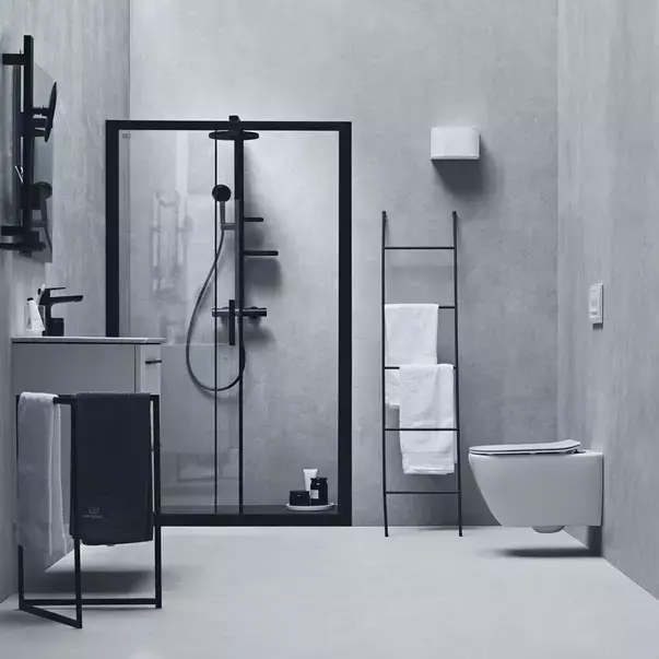 Para de dus din aluminiu Ideal Standard Alu+ negru mat cu 2 tipuri de jet [3]