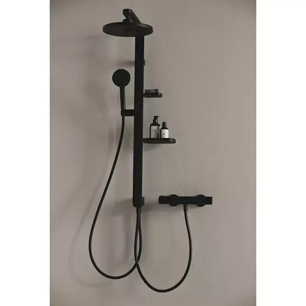 Para de dus din aluminiu Ideal Standard Alu+ negru mat cu 2 tipuri de jet [5]