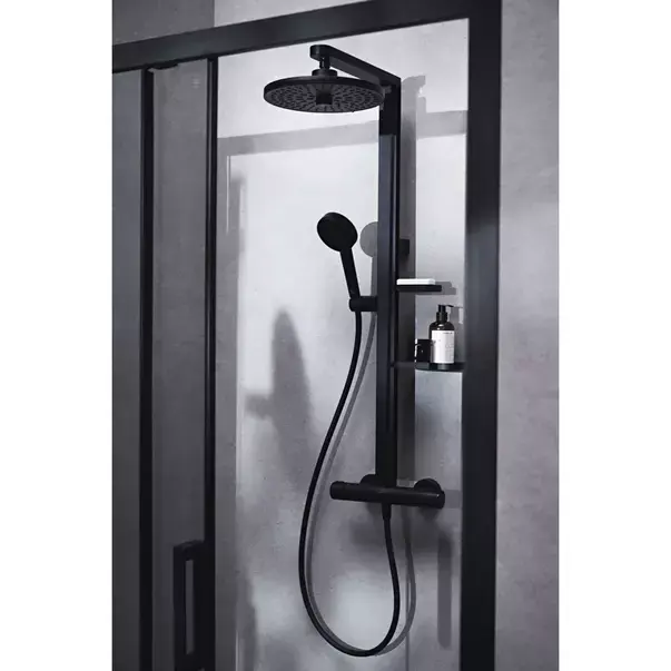 Para de dus din aluminiu Ideal Standard Alu+ negru mat cu 2 tipuri de jet [4]