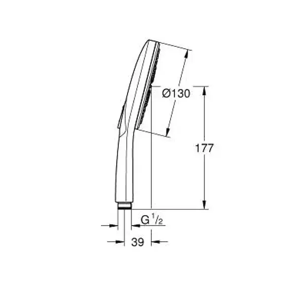 Para de dus Grohe Rainshower 130 SmartActive negru mat 3 tipuri de jet [6]