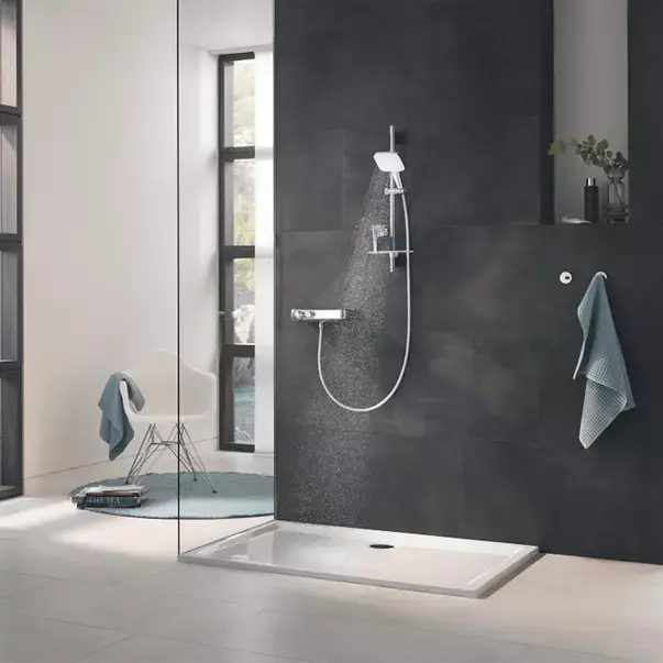 Para de dus Grohe Rainshower SmartActive 130 Cube 3 functii antracit periat Hard Graphite [5]