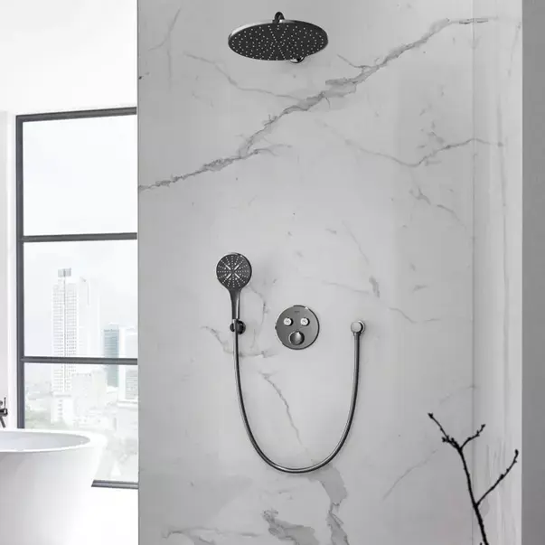 Para de dus Grohe Rainshower SmartActive 3 functii antracit periat Hard Graphite [3]