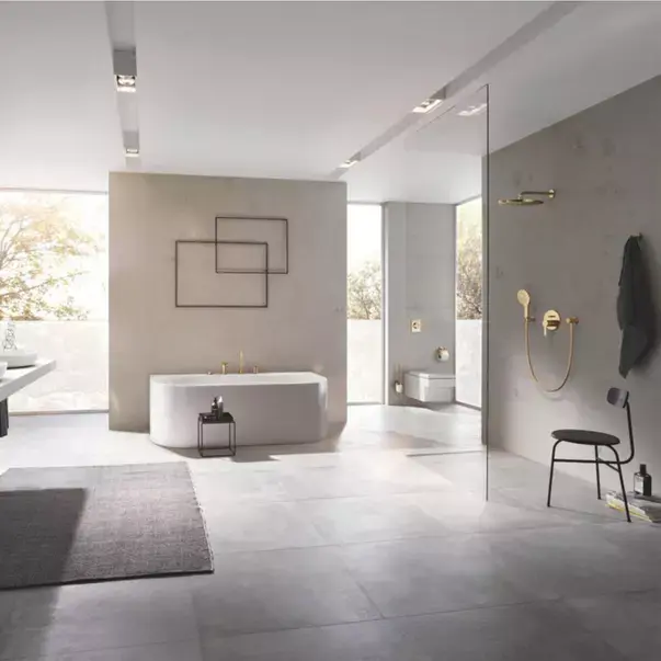 Para de dus Grohe Rainshower SmartActive 3 functii auriu lucios Cool Sunrise [3]