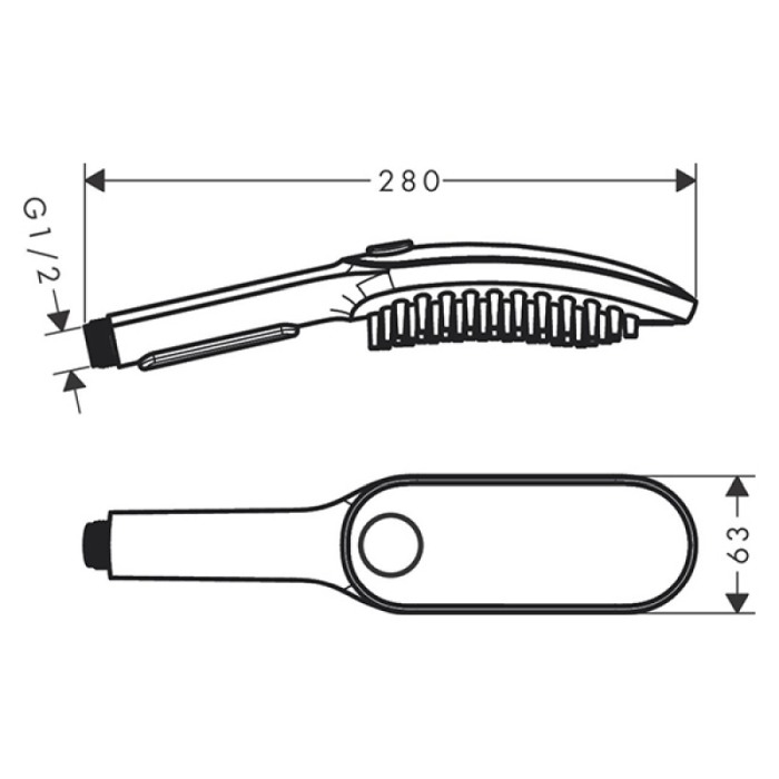 Para de dus, Hansgrohe, DogShower Select 150, 3 tipuri de jet, alb mat [2]