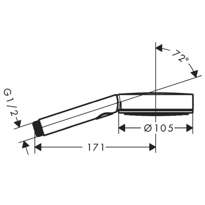 Para de dus Hansgrohe, Pulsify Select 105, 3 jeturi, crom [2]