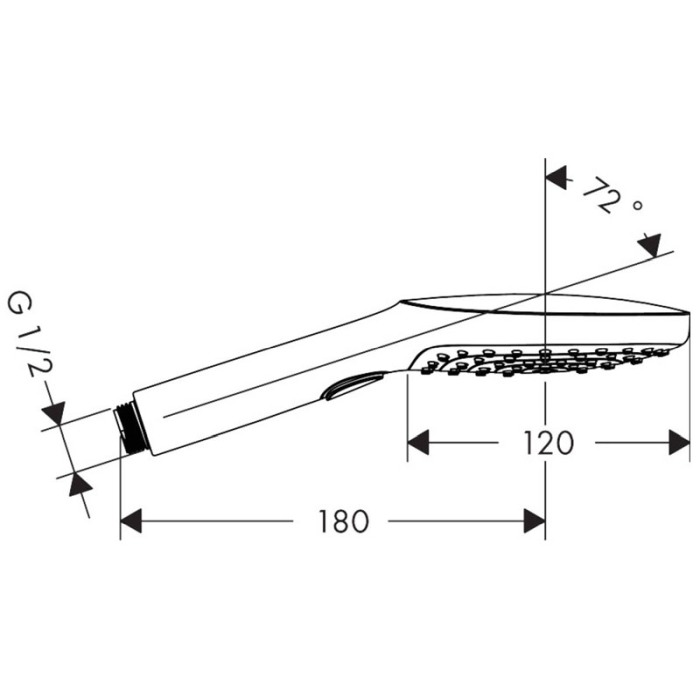 Para de dus, Hansgrohe, Raindance Select E 120, 3 jeturi, auriu lucios [2]