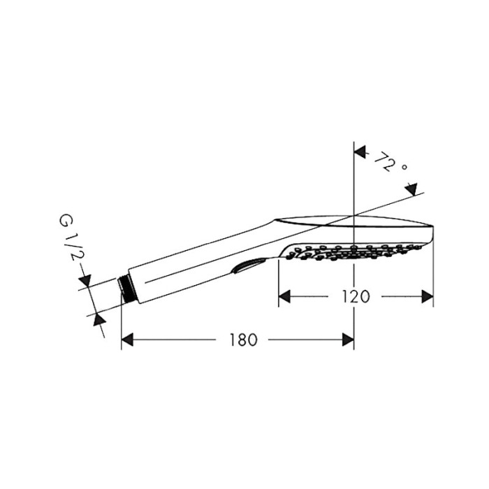 Para de dus Hansgrohe, Raindance Select E 120, cu 3 jeturi, crom [3]