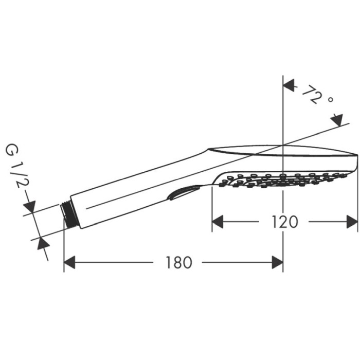Para de dus, Hansgrohe, Raindance Select E 120 cu 3 jeturi, Negru mat [2]